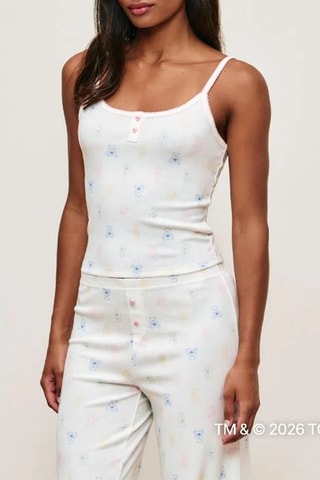 Top de pyjama Pointbisouniz - Blanc