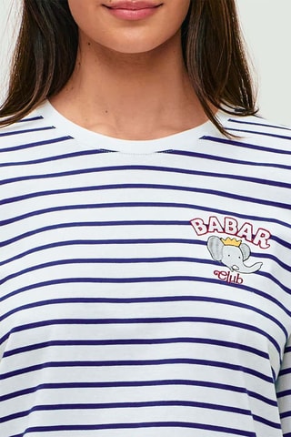 T-shirt de pyjama Stripebabariz - Bleu roi