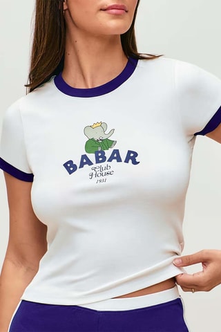 T-shirt de pyjama Cropbabariz - Ecru