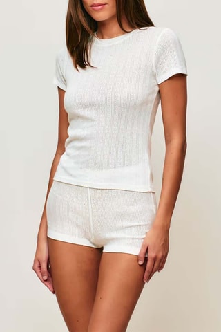 T-shirt de pyjama Whitepointiz - Blanc