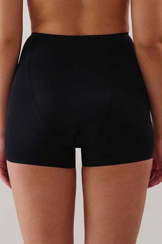 Shorty menstruel taille haute Pachoiz - Flux abondant - Noir