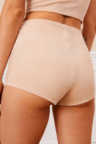 Short de pyjama taille haute Suediliz - Beige