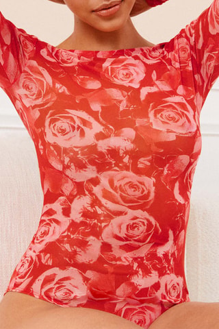 Body estampado - Vermelho