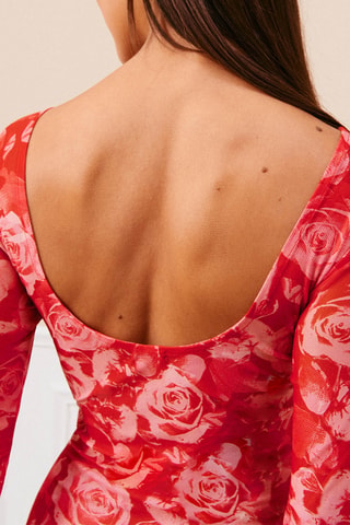 Body estampado - Vermelho