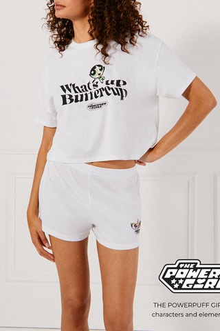 Short de pyjama Les Super Nanas Bubblesiz - Blanc