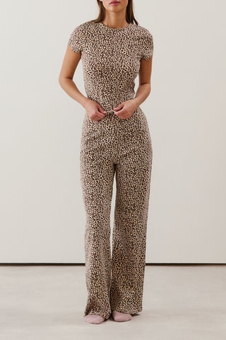 Pantalon de pyjama Newleopiz - Marron clair et beige