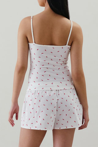 Short de pyjama Shortpopiz - Rouge et blanc