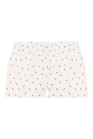 Short de pyjama Shortpopiz - Rouge et blanc
