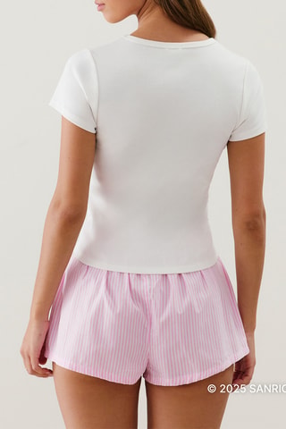 Short de pyjama Hello Kitty Sanrio Strasskittyiz - Rose