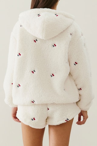 Short de pyjama fourré Cozycherriz - Ecru