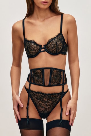 Serre-taille porte-jarretelles Dotlaciz - Noir