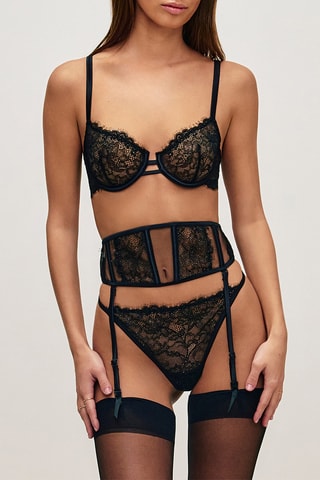 Serre-taille porte-jarretelles Dotlaciz - Noir