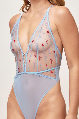 Body-string Kissmesoftliz - Bleu clair