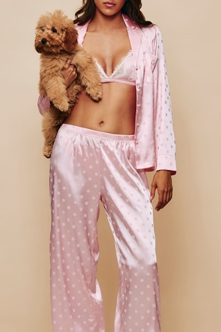 Pantalon de pyjama Pattern satinIz - Rose