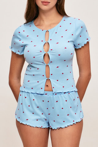 Short de pyjama Ribloviz - Ciel
