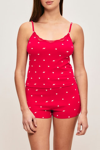 Short de pyjama Lovepointiz - Rouge