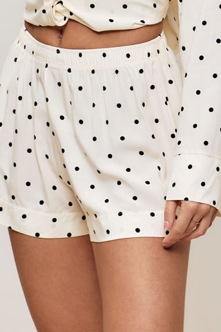 Short de pyjama Polkadotiz - Blanc et noir
