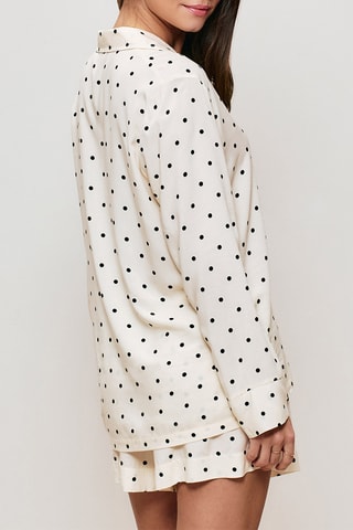 Short de pyjama Polkadotiz - Blanc et noir