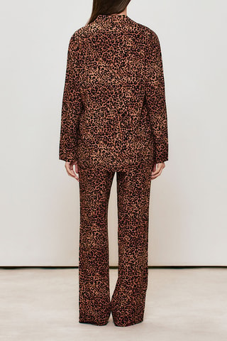 Pantalon de pyjama Mixleoniz - Marron clair et noir