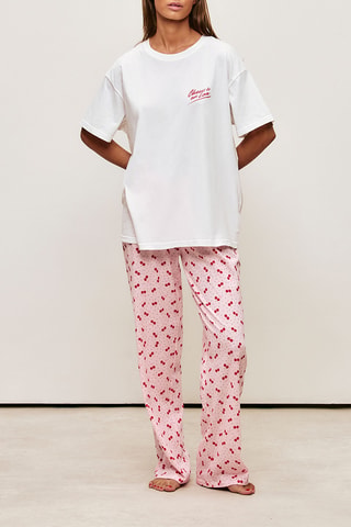 Pantalon de pyjama Luckydotiz - Rose