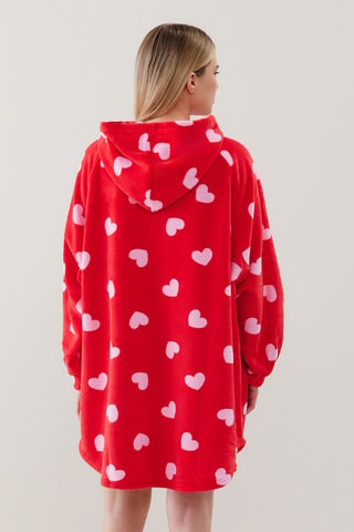 Sweat de pyjama à capuche Multiloviz - Corail