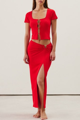 Top de pyjama Ringiliz - Rouge
