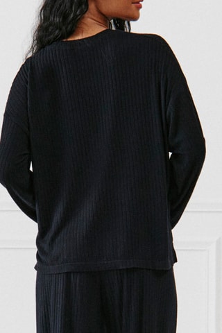 Top de pyjama Gaufriz - Noir