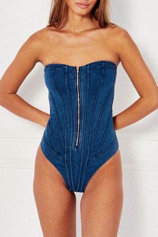 Body bustier Bluejeansiz - Bleu cobalt