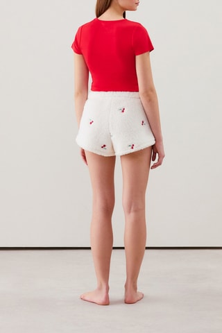 Short de pyjama Brodcherriz - Ecru