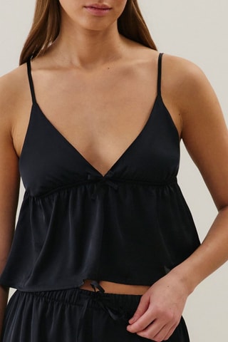 Top de pyjama Minisatiniz - Noir