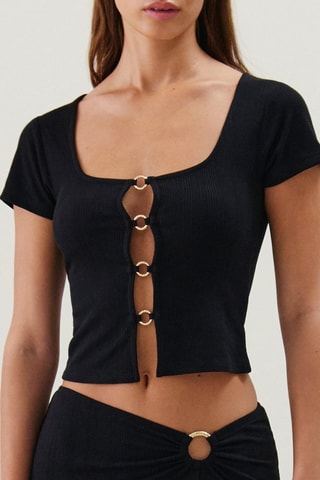 Top de pyjama Ringiliz - Noir