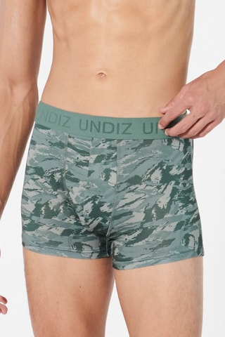 Boxer Repeatiz - Bleu pétrole et vert
