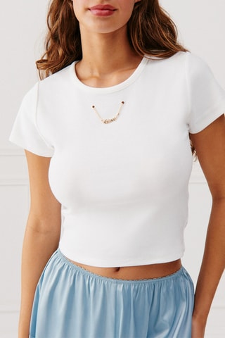 T-shirt de pyjama Glaciz - Ecru