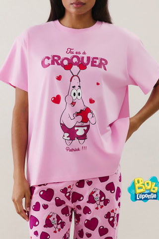 T-shirt de pyjama Cutepatrickiz - Rose - Bob l’éponge