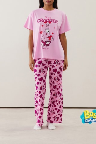 T-shirt de pyjama Cutepatrickiz - Rose - Bob l’éponge