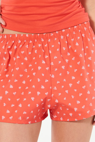 Short de pyjama Adalisiz - Saumon et blanc