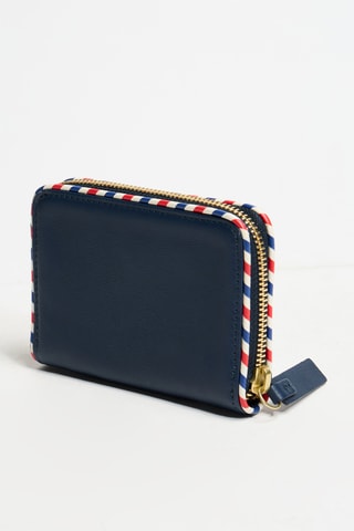 Portefeuille en cuir de veau - Bleu marine