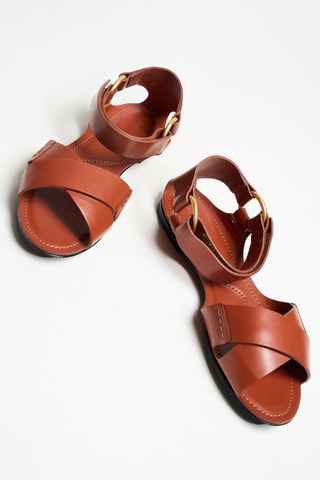 Sandales en cuir - Camel