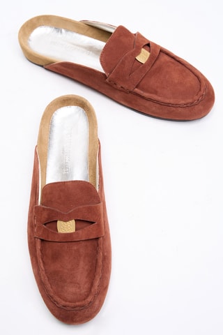 Sabots en nubuck - Marron