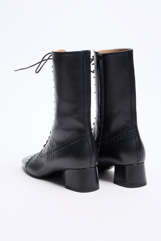 Bottines en cuir - Noir