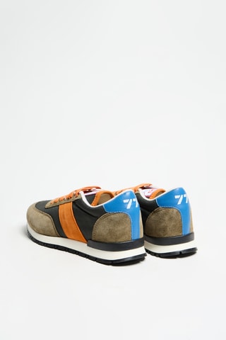 Baskets en cuir - Kaki