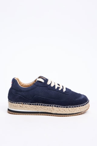 Baskets en nubuck - Bleu marine