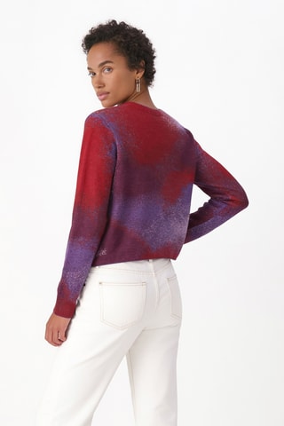 Pull tie and dye en mohair et laine - Bordeaux