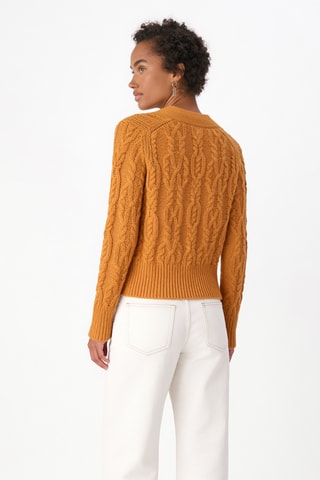 Gilet en laine et cachemire - Orange
