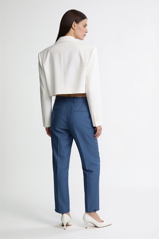 Pantalon regular en laine - Bleu clair