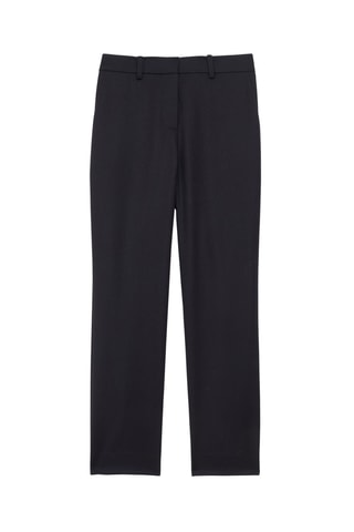 Pantalon droit en laine Francisco - Bleu marine