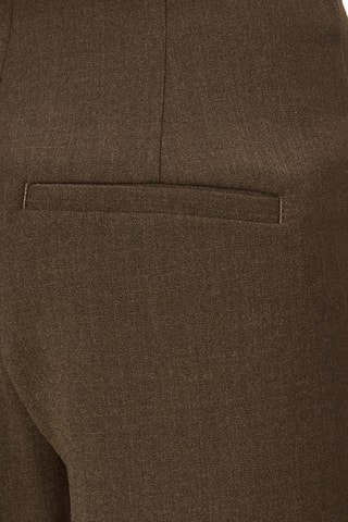 Pantalon wide legs en laine - Marron