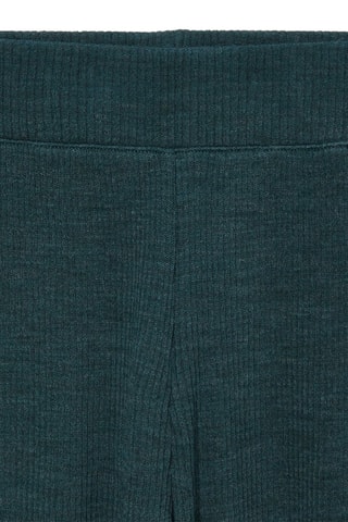 Pantalon wide legs en laine - Vert foncé