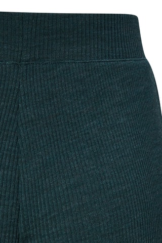 Pantalon wide legs en laine - Vert foncé
