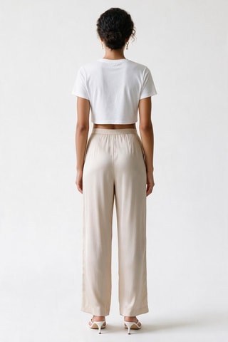Pantalon wide legs - Beige